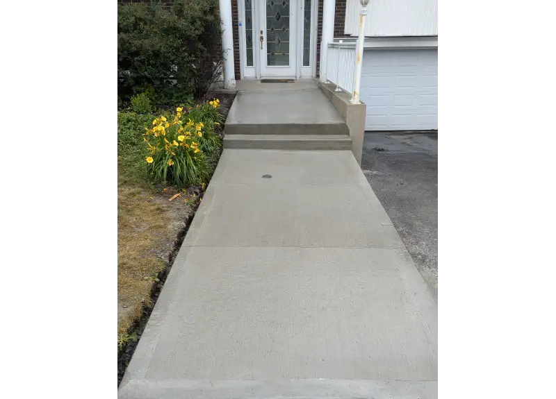 Concrete sidewalk