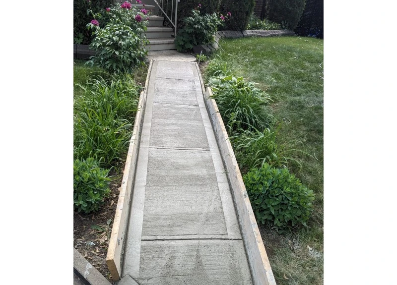 Concrete sidewalk